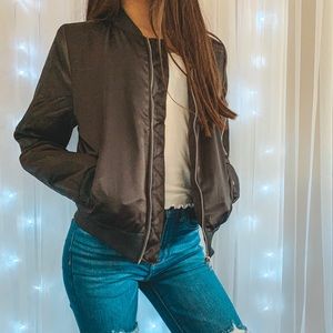 **NEVER WORN** Black Bomber Jacket